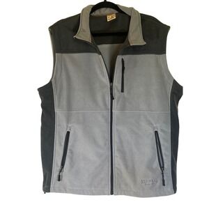 RedHead Mens Fleece Vest XL Gray Full Zip Sleeveless Outdoor Casual Layering